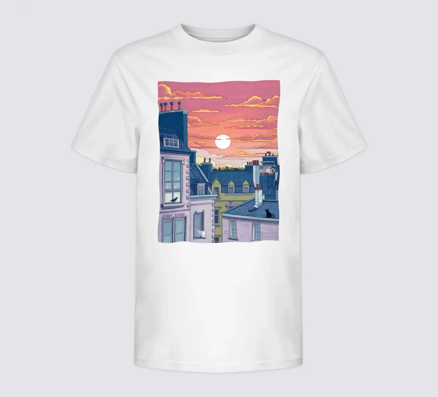 Sunset Rooftop View kinder t-shirt van Aurora Muse