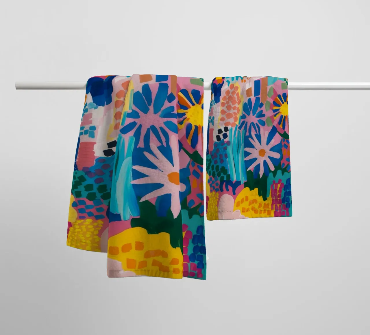 Impressionist Flower Meadow towel by Ember Stone