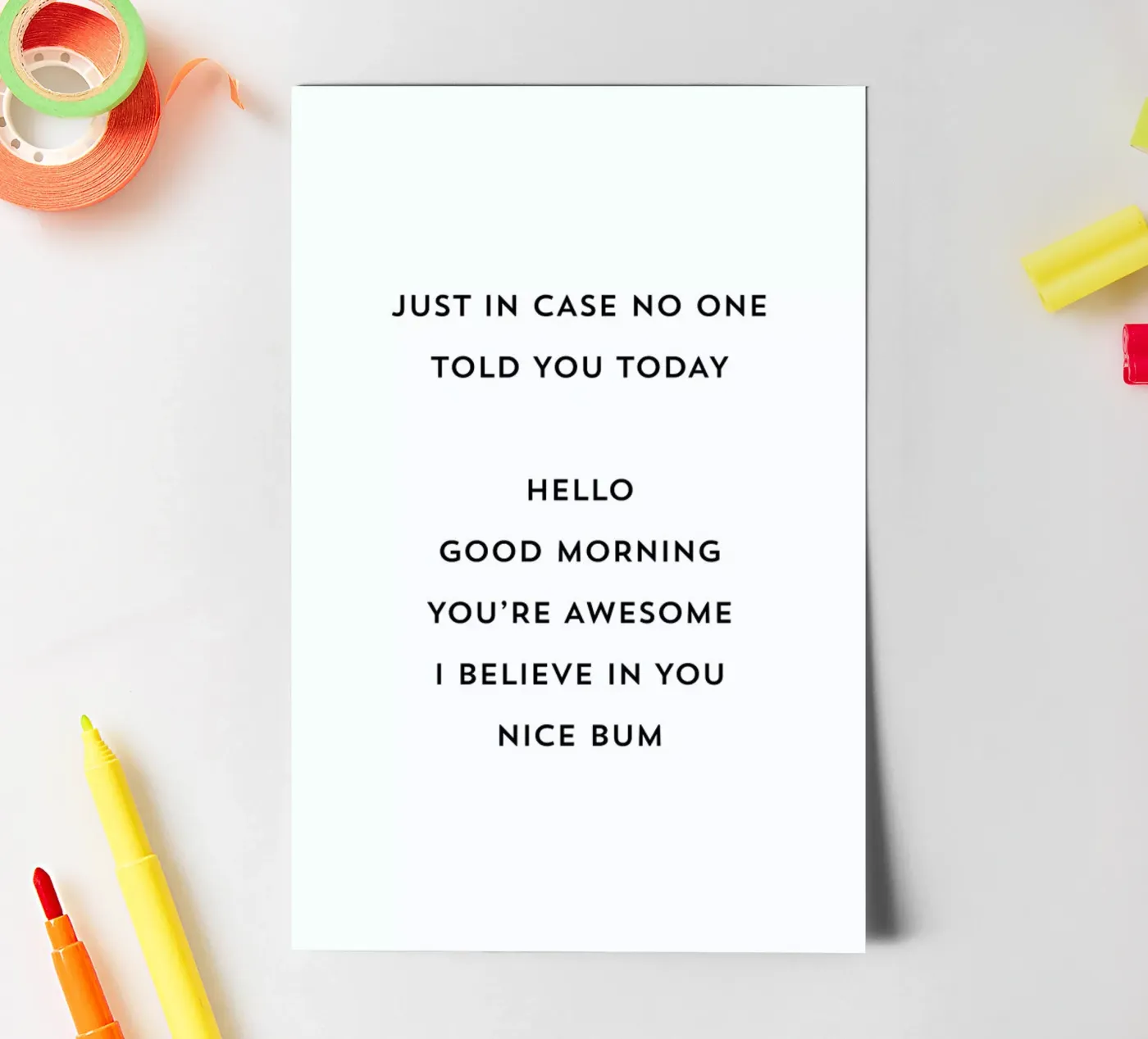 Nice Bum sticker sheet by Mottos by Sinan Saydik