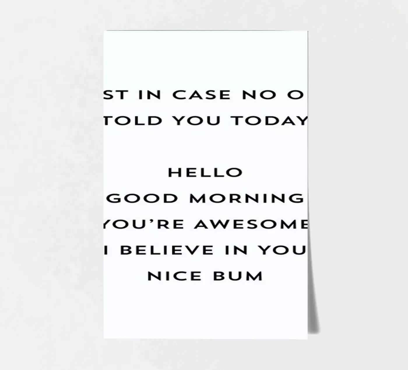 Nice Bum sticker sheet by Mottos by Sinan Saydik