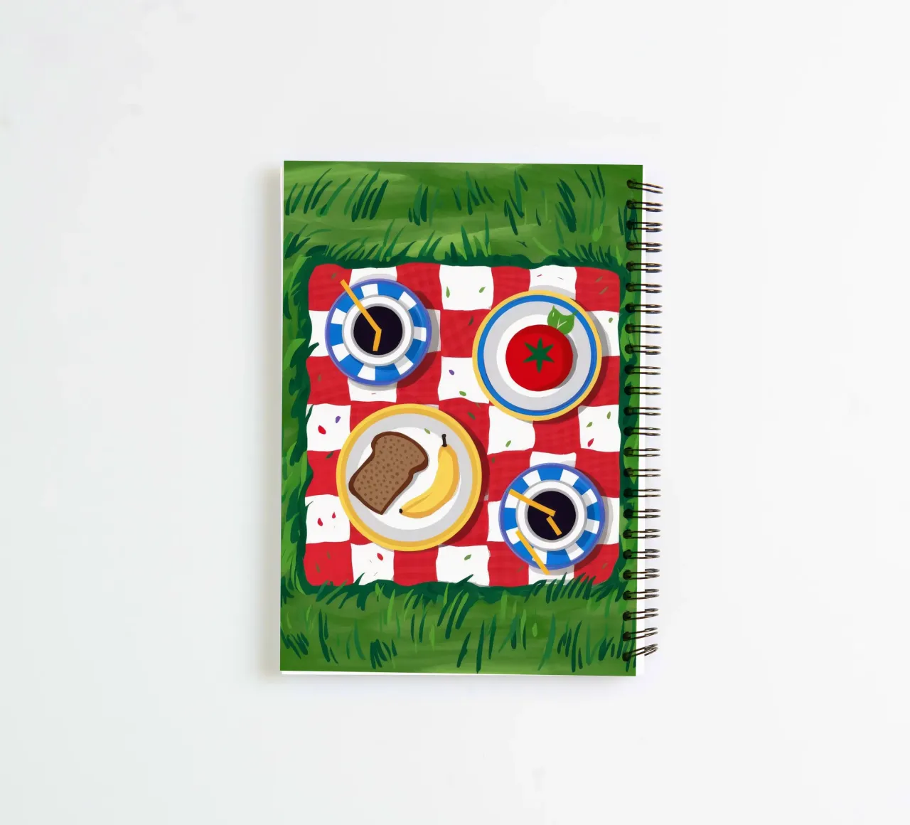 Perfect Picnic Spread spiral notebook by Jasper Rune
