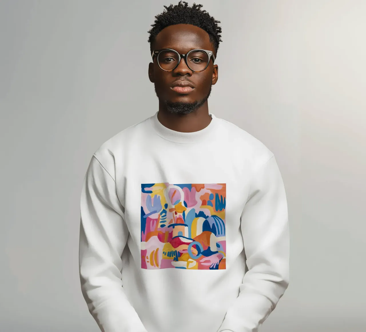 Harmonie bleue fragmentée sweat de Ember Stone