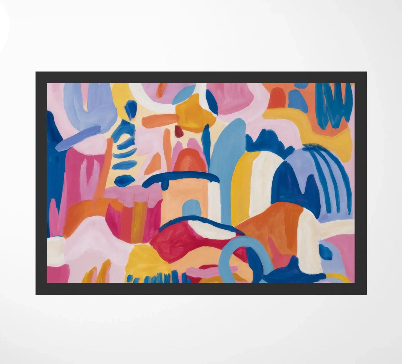 Harmonie bleue fragmentée paillasson de Ember Stone