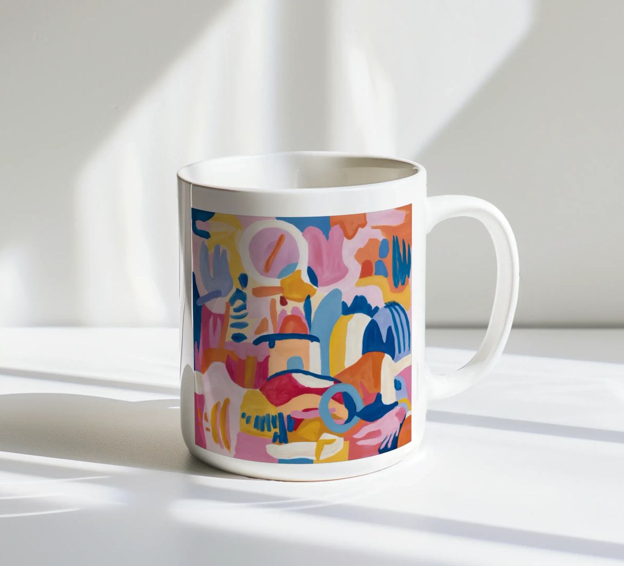 Harmonie bleue fragmentée mug en céramique de Ember Stone