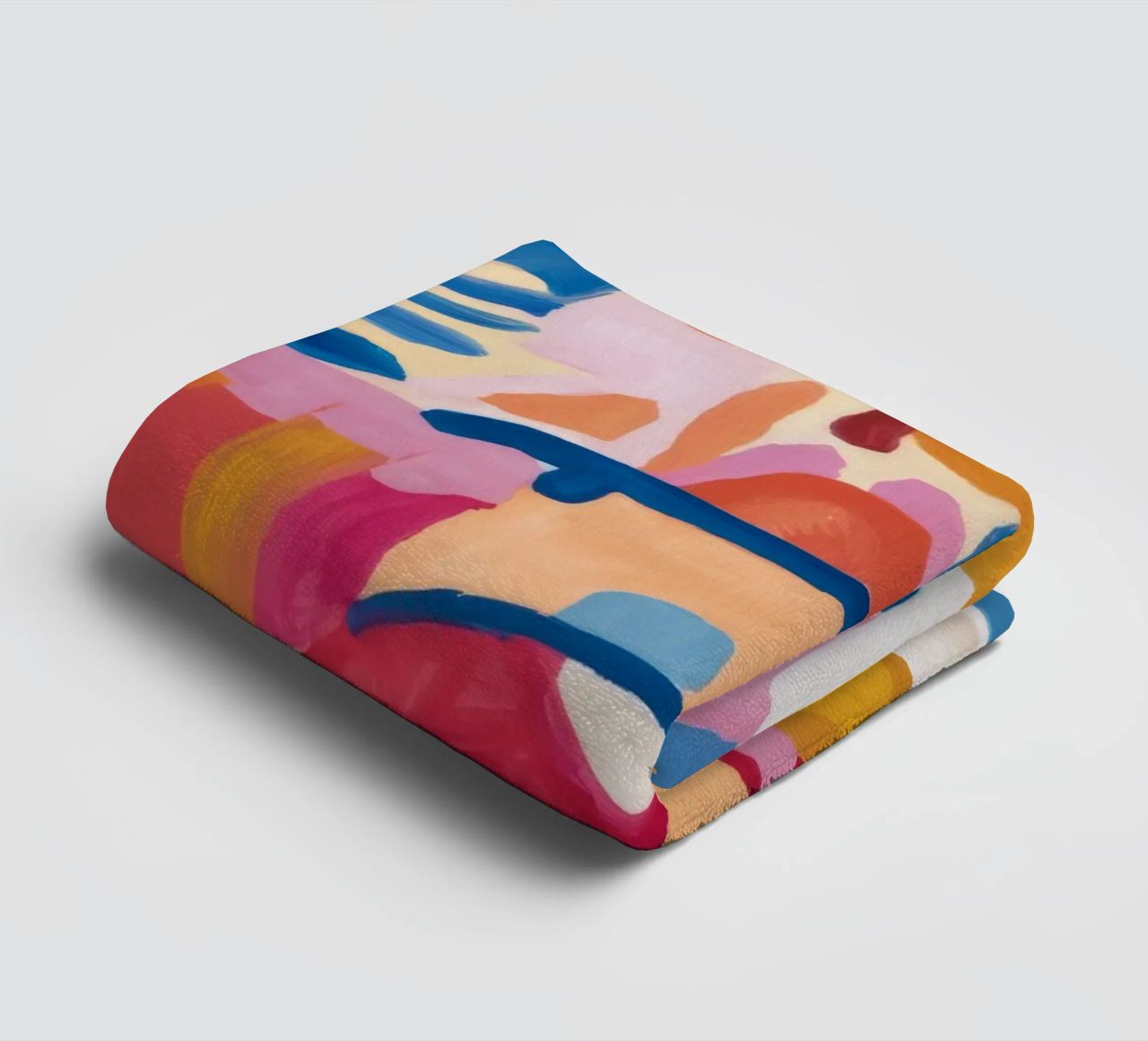 Harmonie bleue fragmentée serviette de bain de Ember Stone