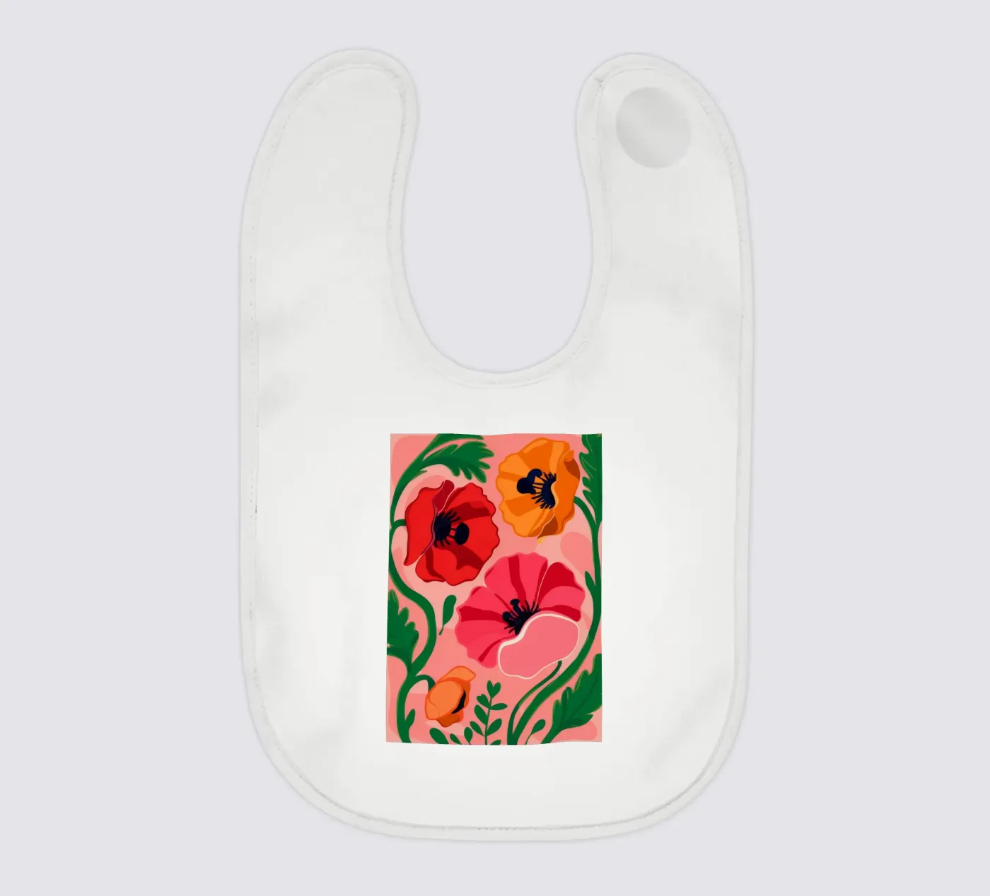 Kühnes Mohn-Statement Babylätzchen von Ember Stone