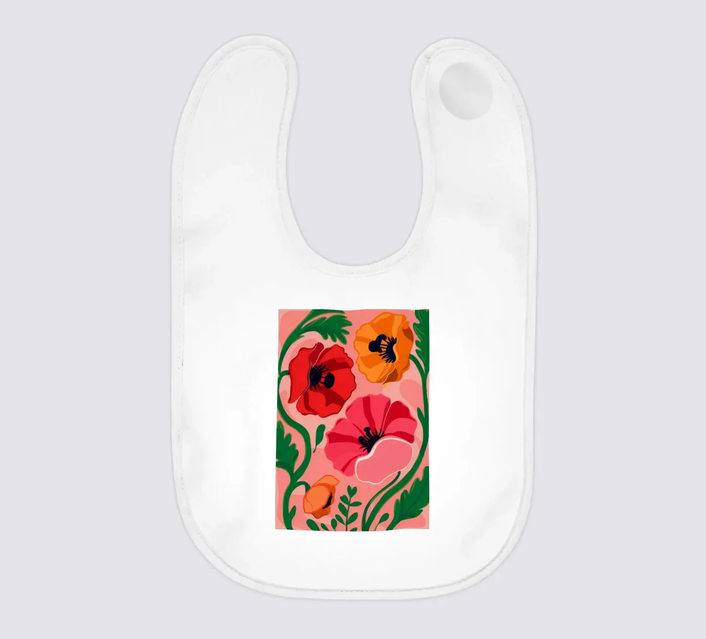 Kühnes Mohn-Statement Babylätzchen von Ember Stone