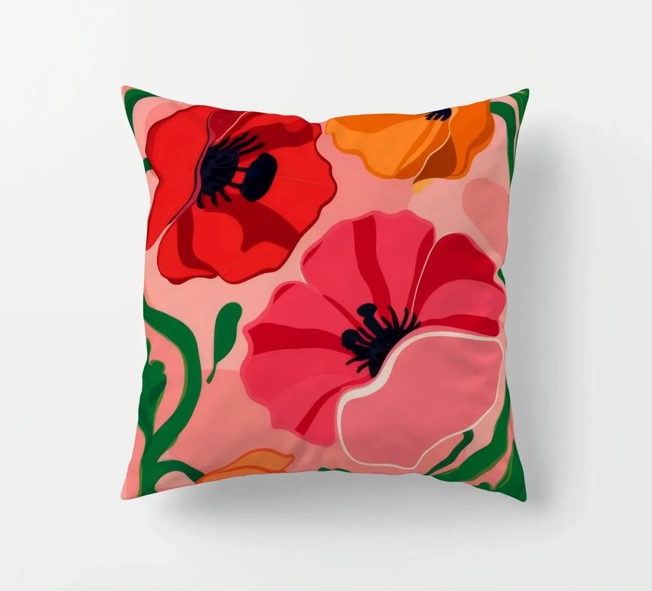 Bold Poppy Statement decorative cushion by Ember Stone
