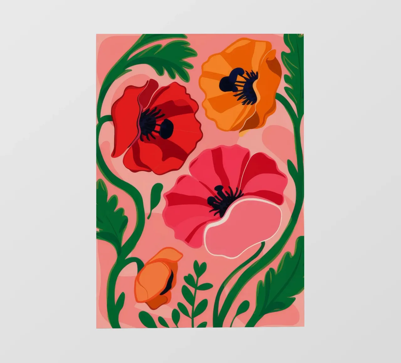 Bold Poppy Statement backlit film by Ember Stone