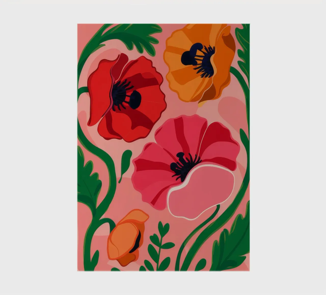 Bold Poppy Statement notebook by Ember Stone