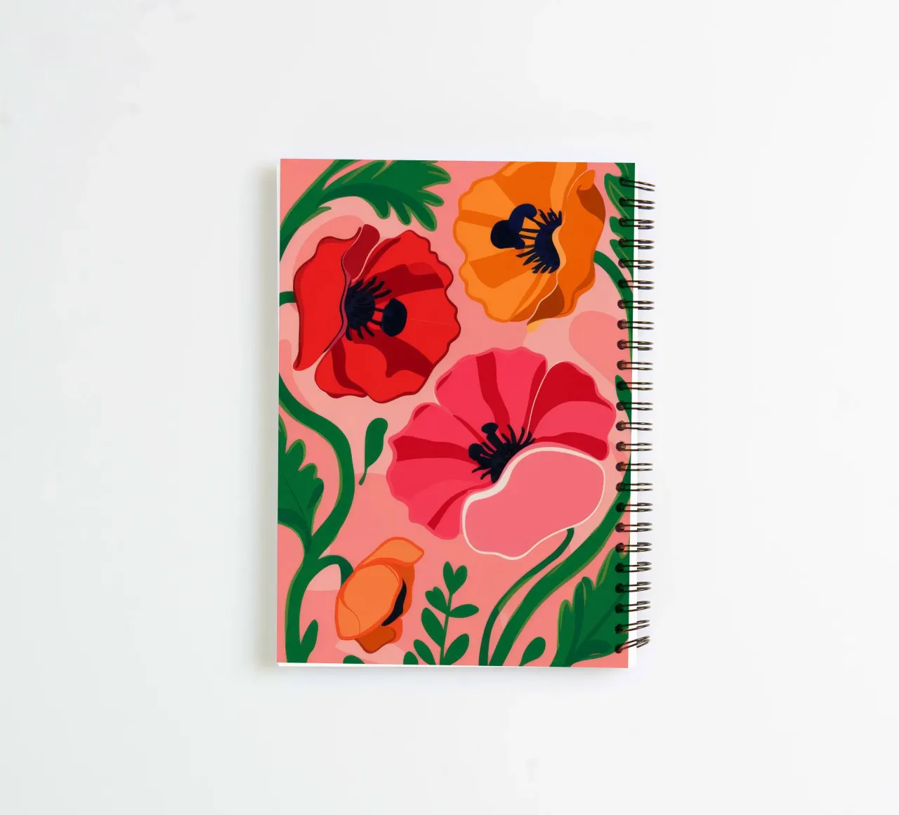 Bold Poppy Statement spiral notebook by Ember Stone
