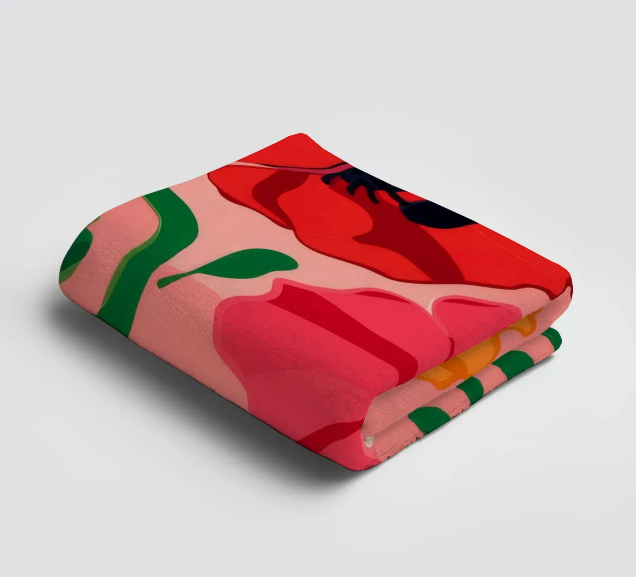 Bold Poppy Statement towel by Ember Stone
