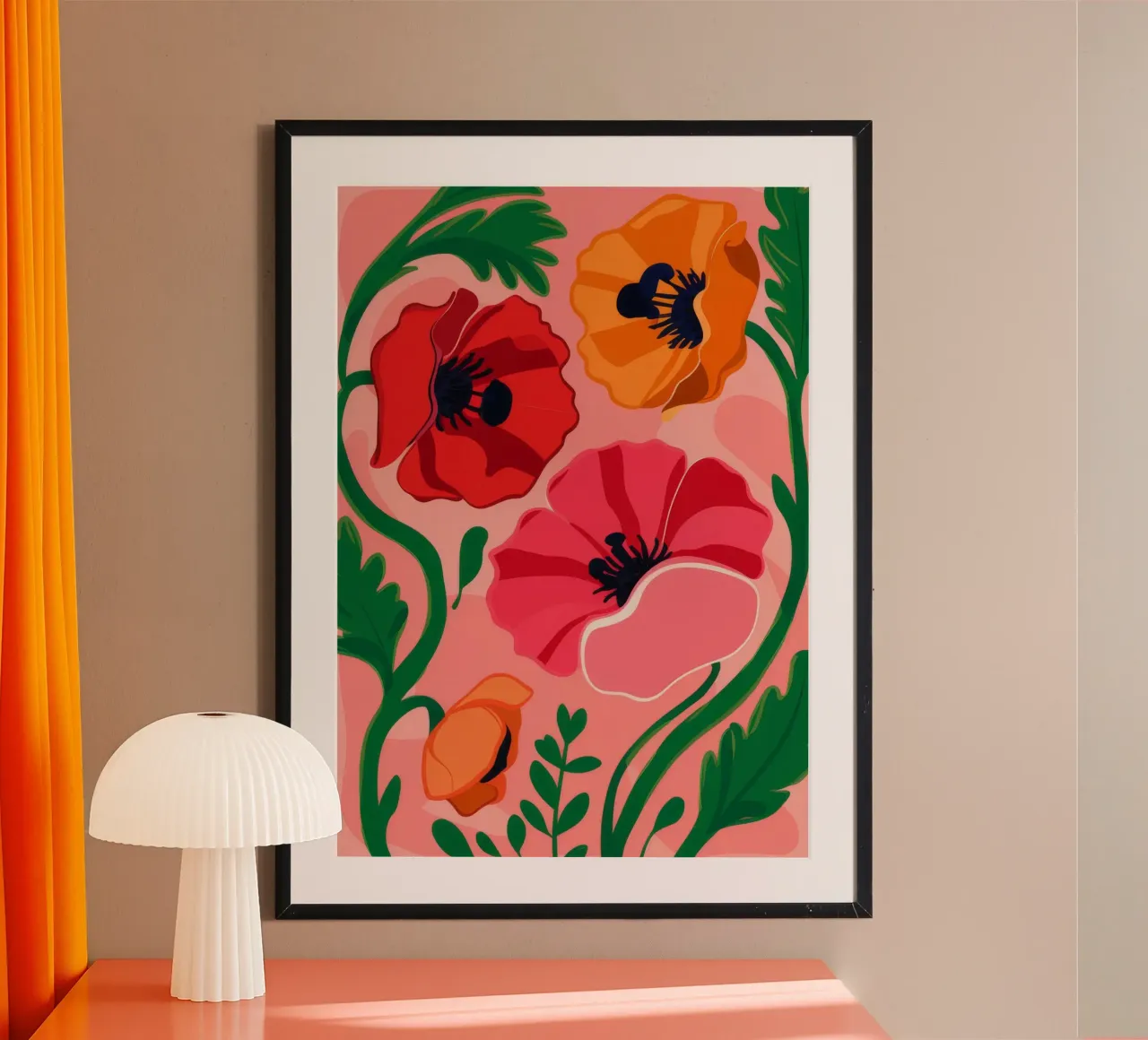 Bold Poppy Statement hahnemühle by Ember Stone