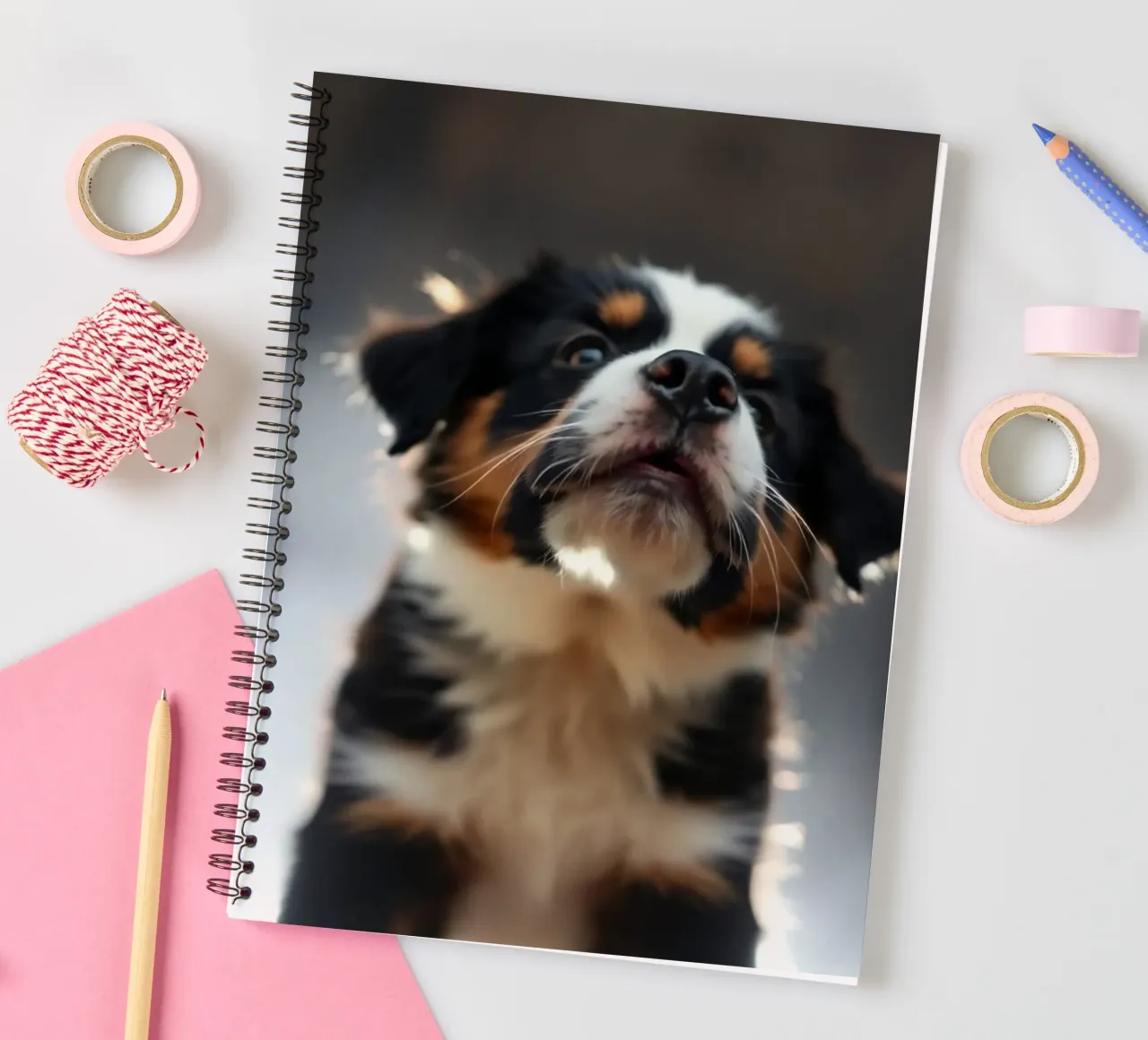cute little puppies #117 spiral notebook by Yumis.Beargang.and.Me