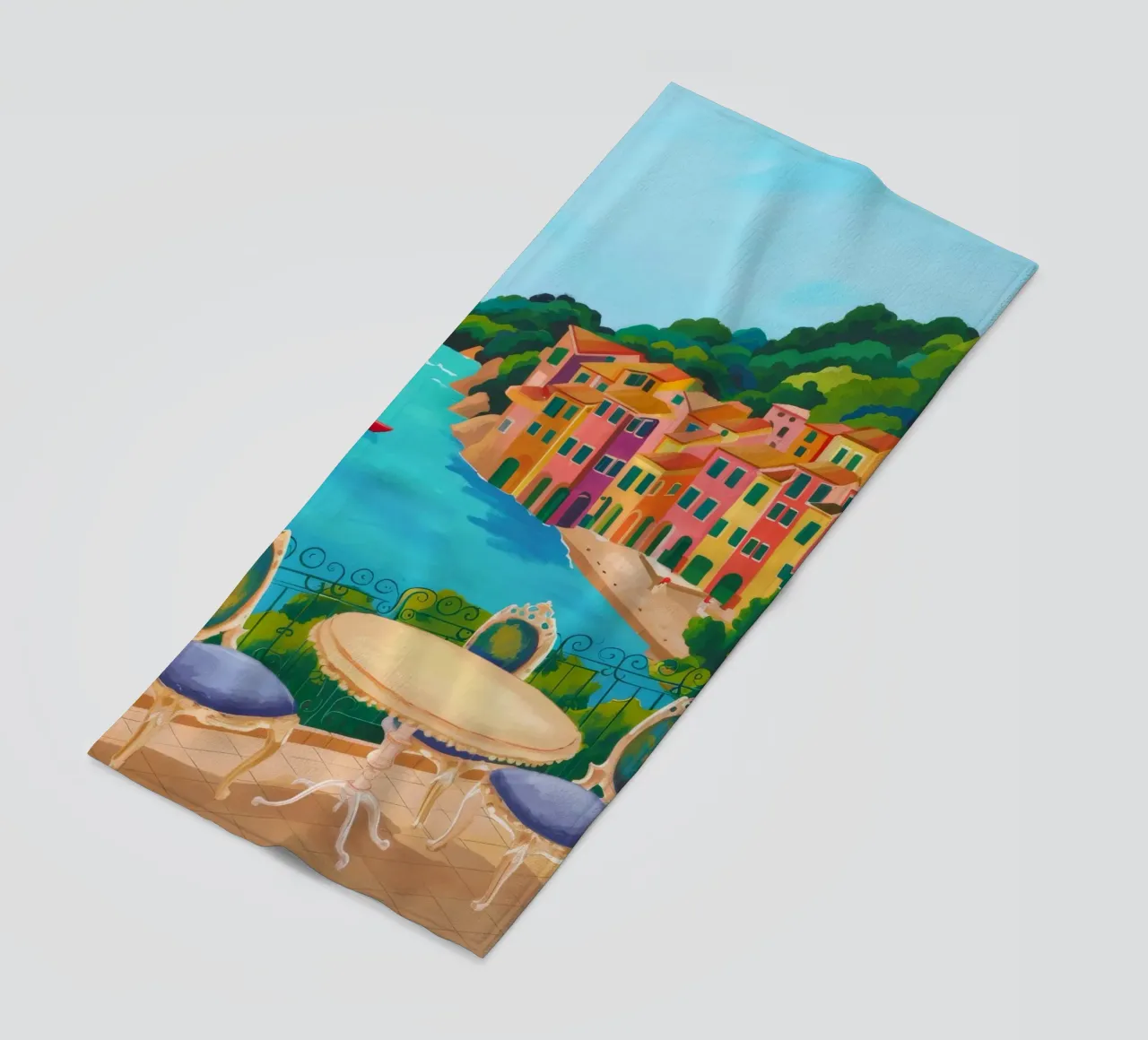 Vue de table côtière serviette de plage de Aurora Muse