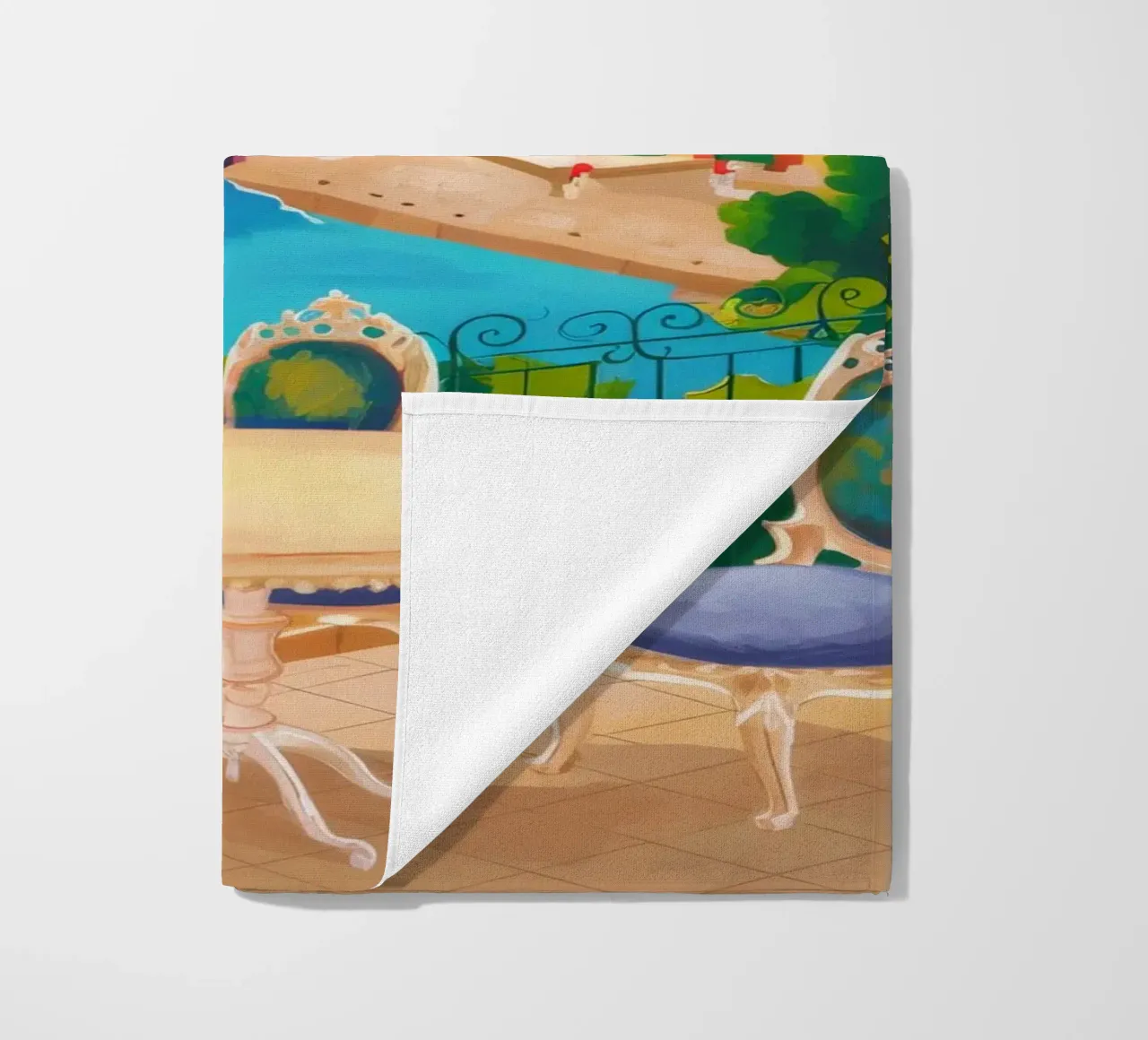 Vue de table côtière serviette de plage de Aurora Muse