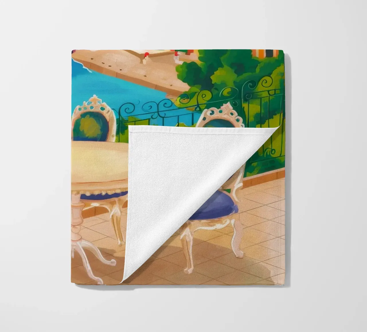 Vue de table côtière serviette de plage de Aurora Muse