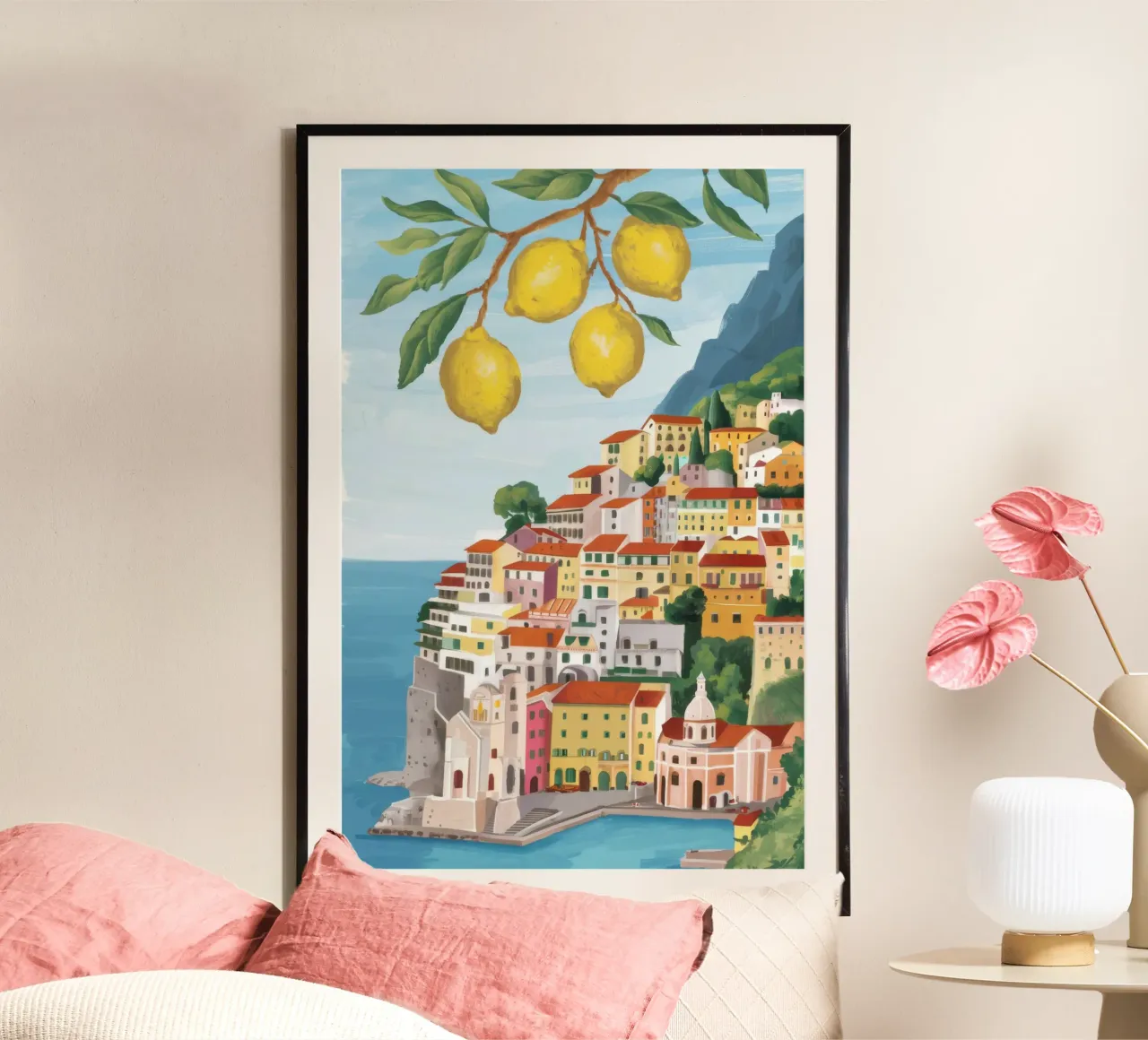 Zitrone Amalfi-Klippen Hahnemühle von Aurora Muse