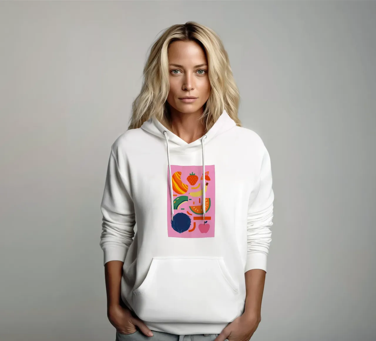Medley di frutta Pop Art felpa con cappuccio da Ember Stone
