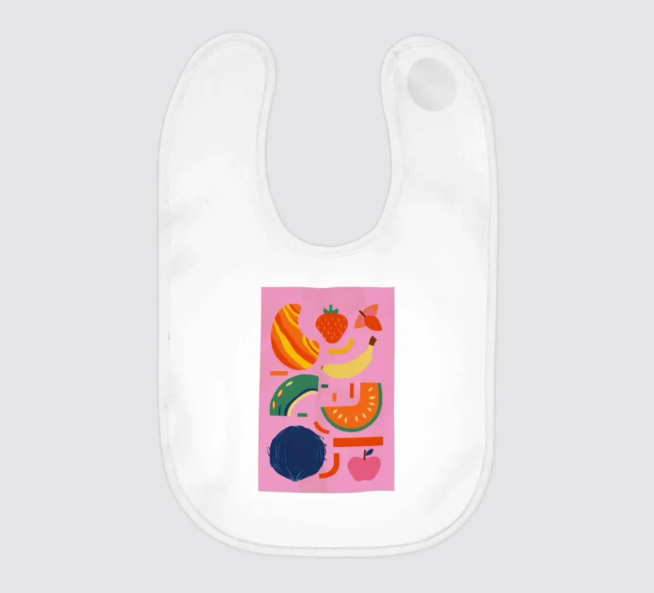 Pop Art Fruit Medley baby bib by Ember Stone