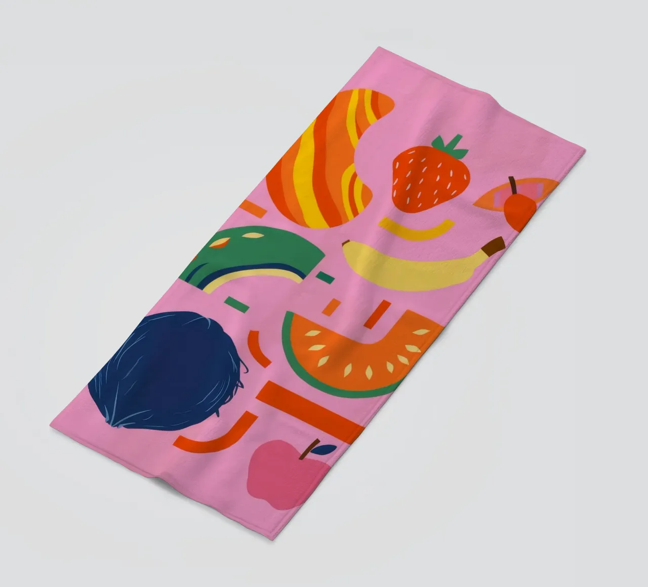 Pop Art Fruit Medley beach towel by Ember Stone
