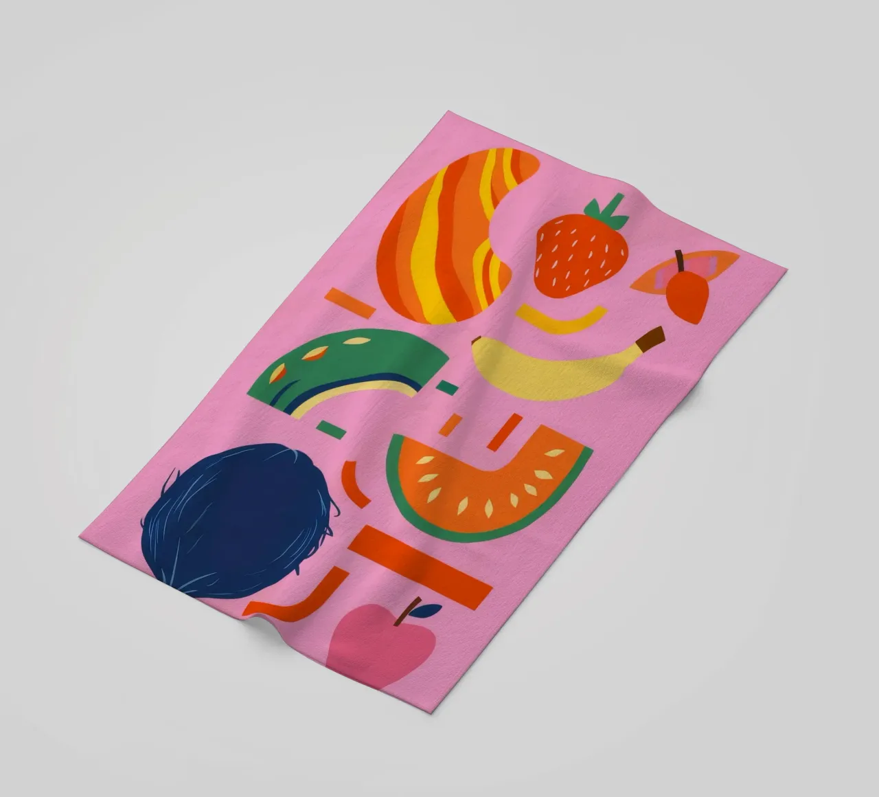 Pop Art Fruit Medley beach towel by Ember Stone