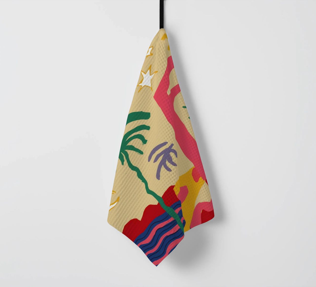 Totem solaire abstrait torchon de Jasper Rune