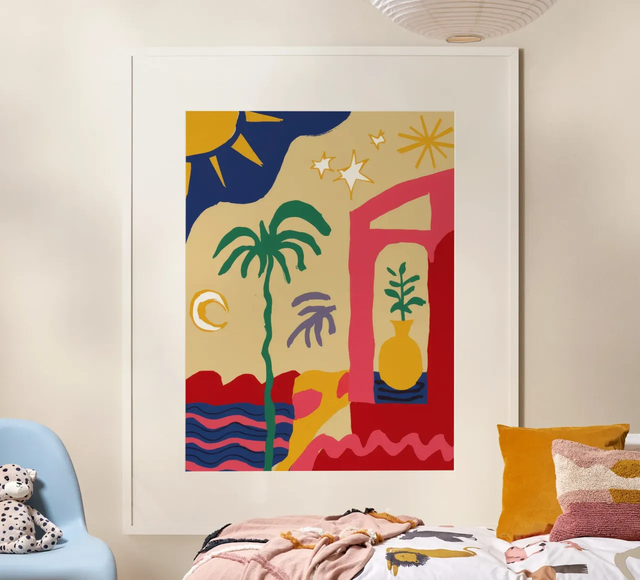Totem solare astratto poster da Jasper Rune