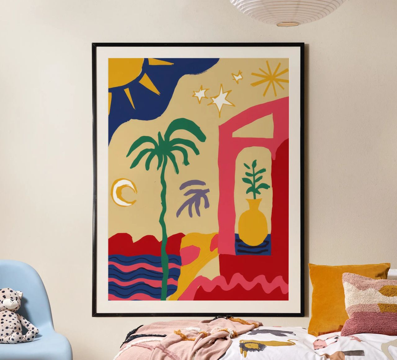 Totem solaire abstrait poster de Jasper Rune