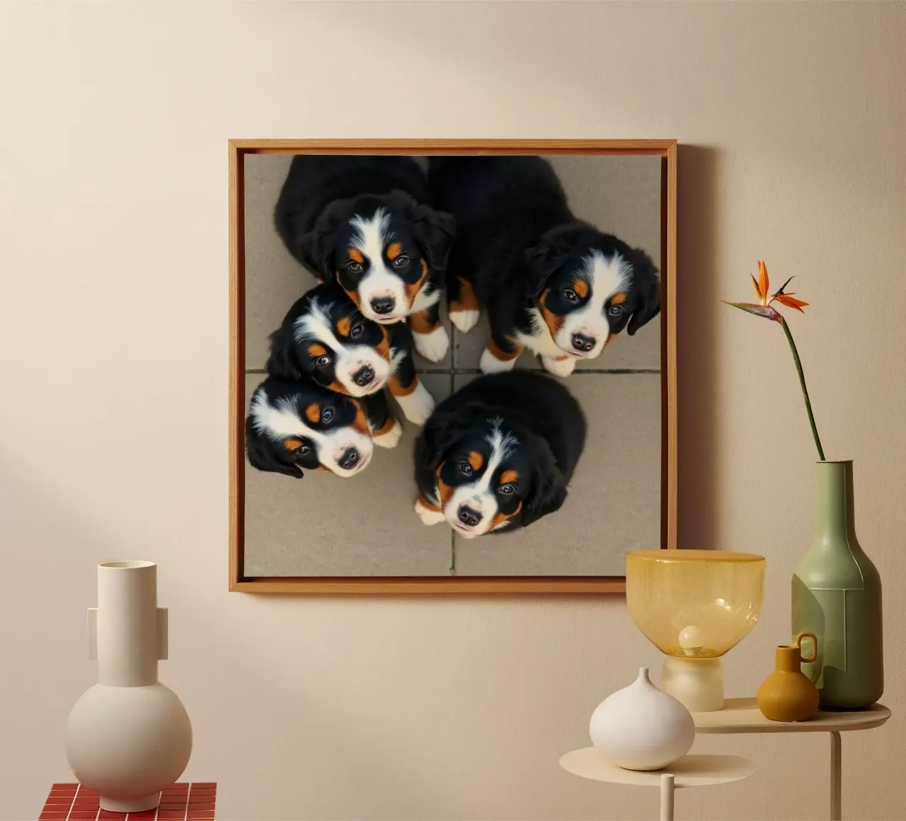 cuccioli carini #120 tela con Cornice a cassetta da Yumis.Beargang.and.Me