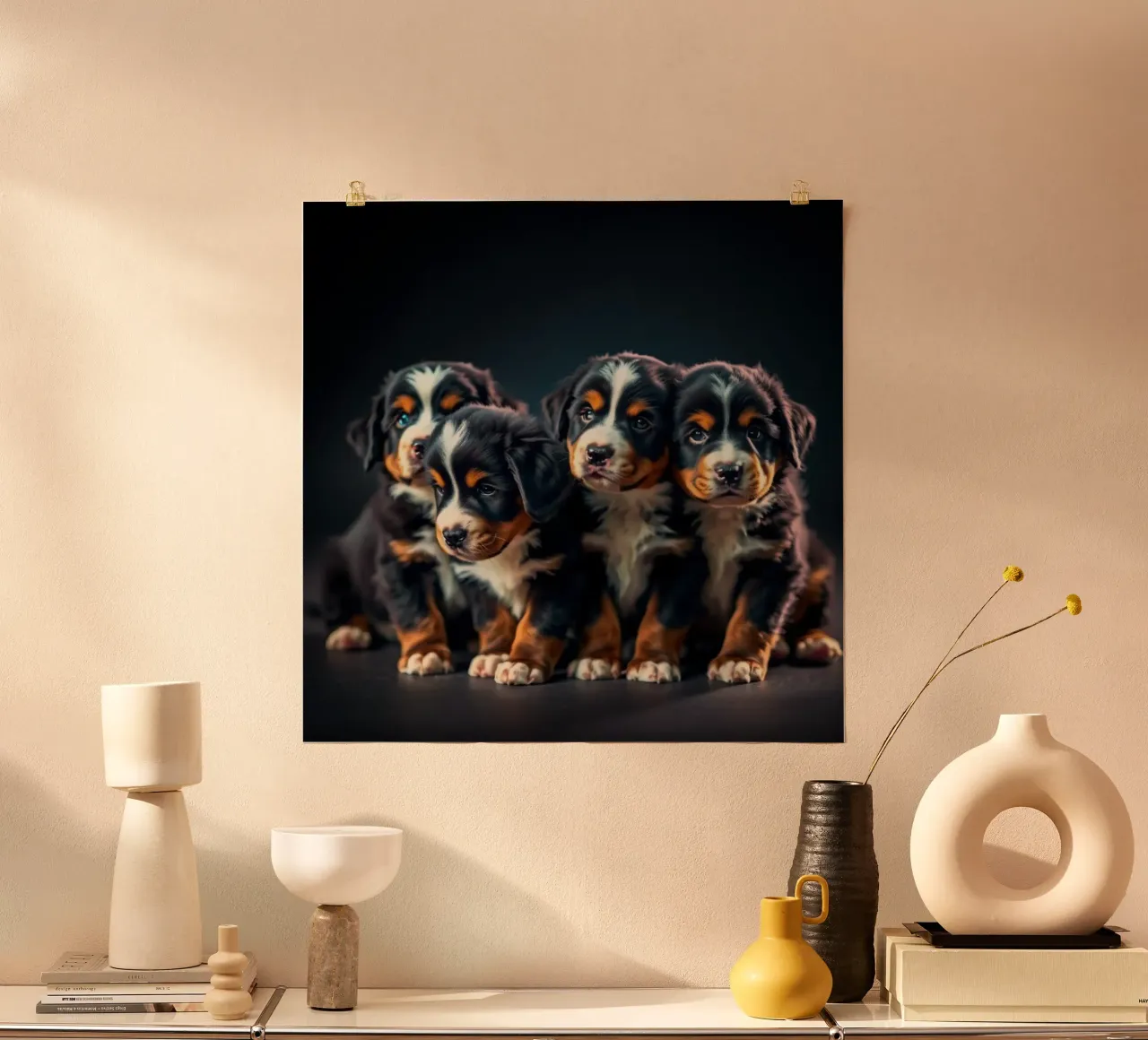 cuccioli carini #121 poster con telaio in plastica da Yumis.Beargang.and.Me