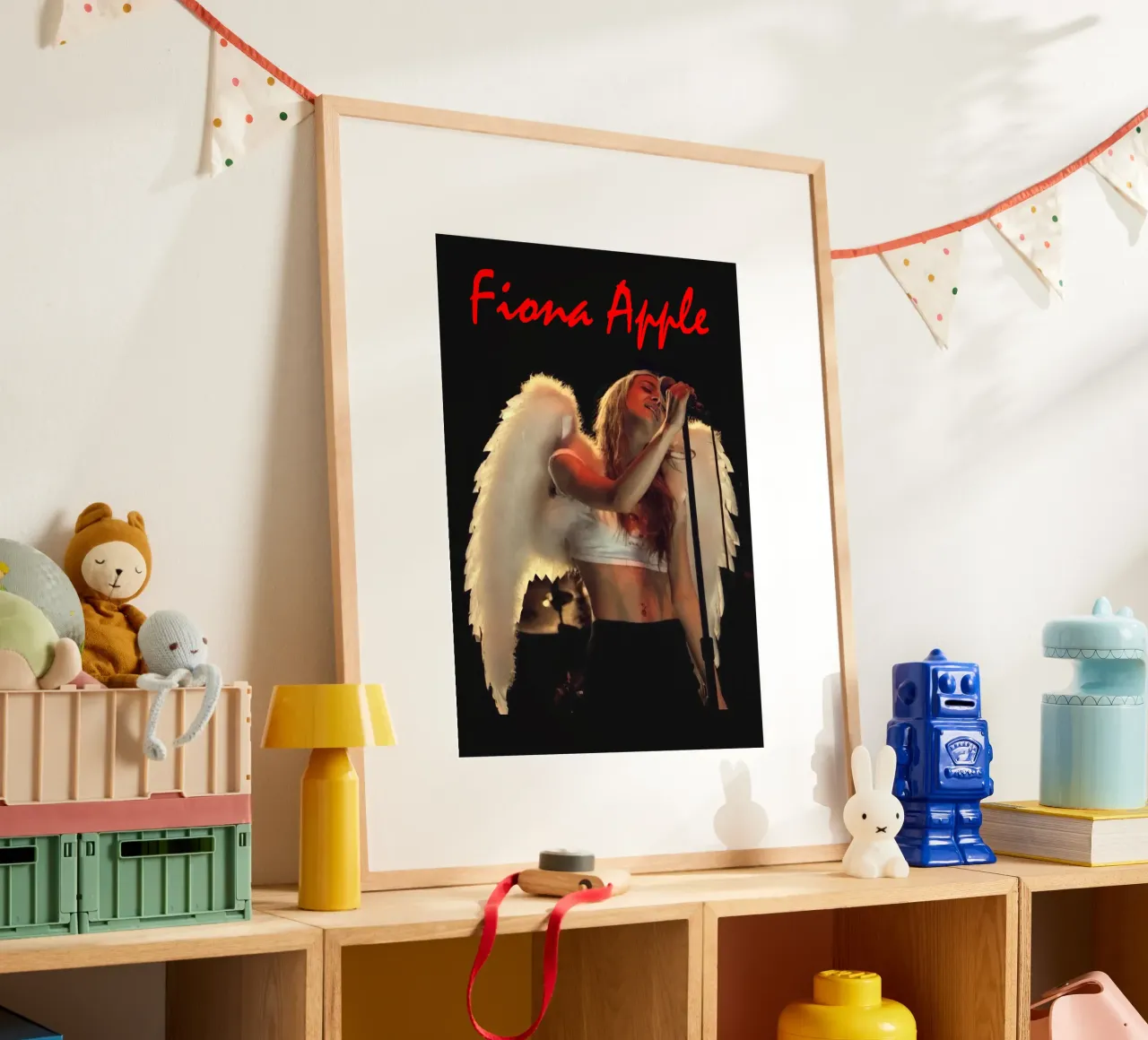 Fiona Apple Wings poster con telaio in legno da Attaboy Dsgn