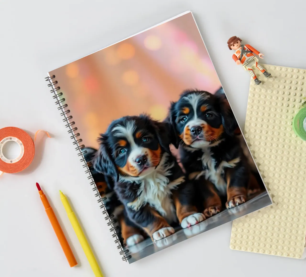 cute little puppies #124 spiral notebook by Yumis.Beargang.and.Me