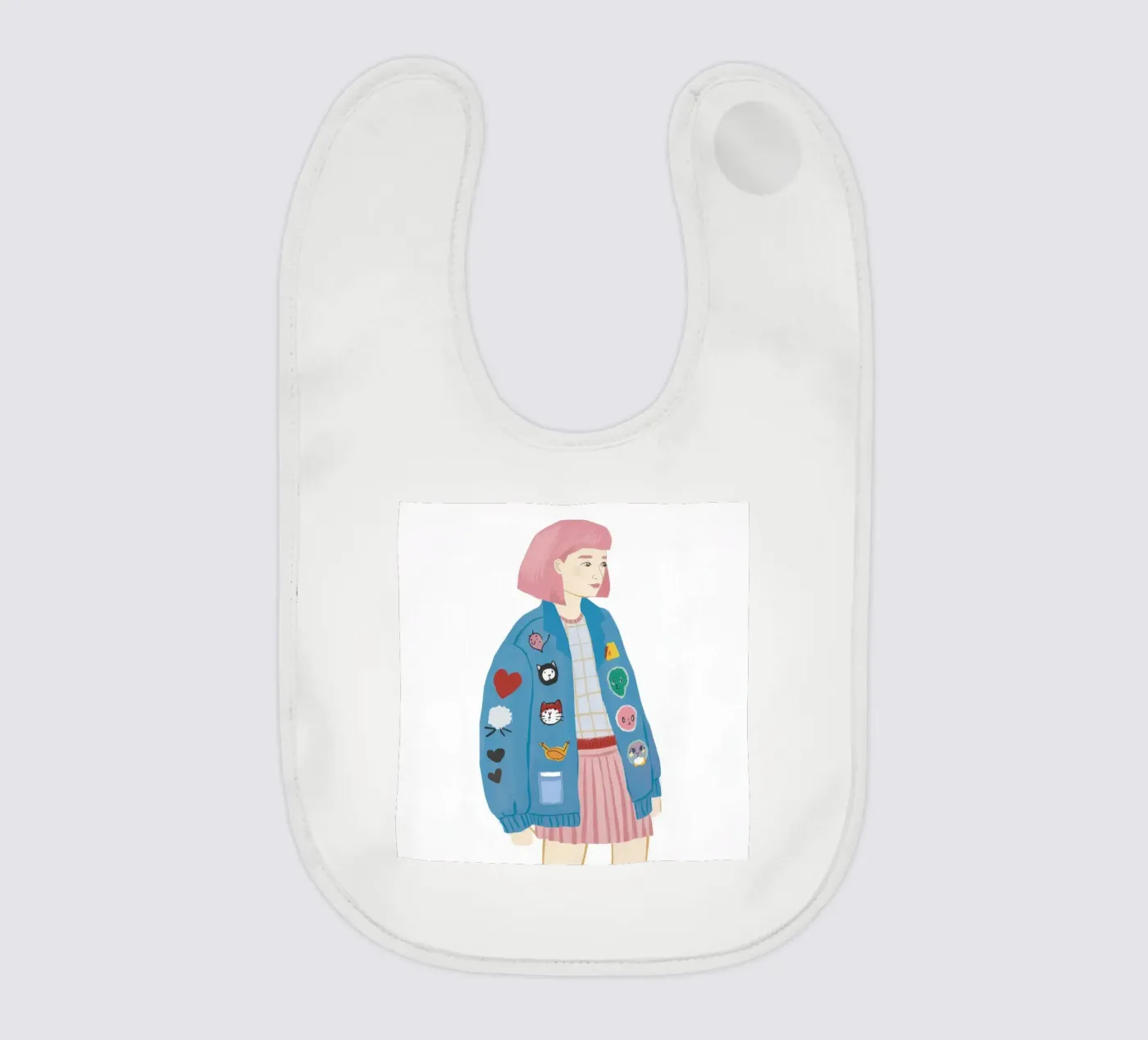 Patch Jacket Girl Babylätzchen von Aurora Muse