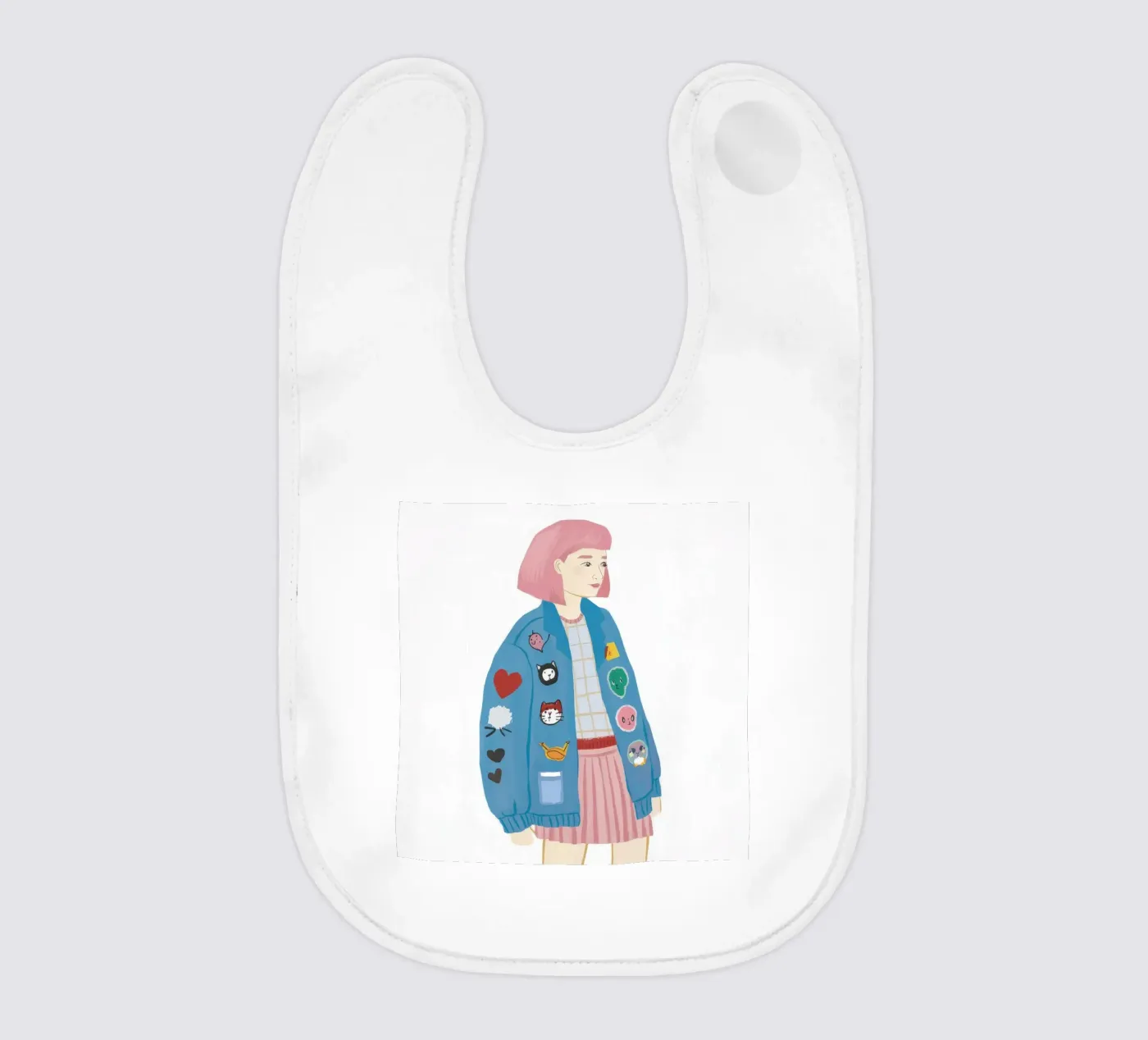 Patch Jacket Girl Babylätzchen von Aurora Muse