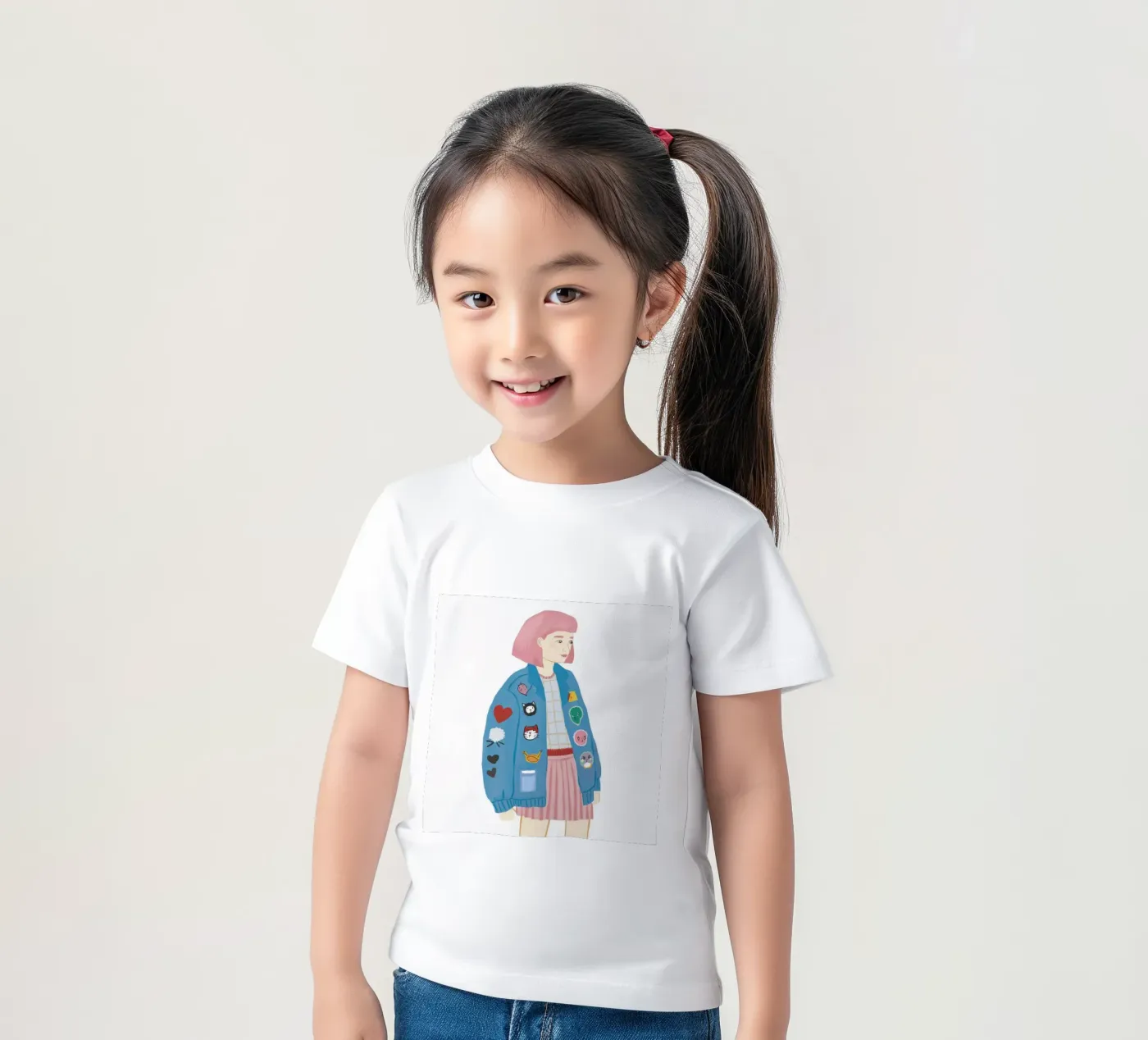 Patch Jacket Meisje kinder t-shirt van Aurora Muse