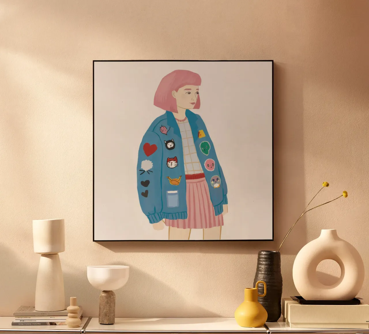 Giacca patch girl plexiglass da Aurora Muse