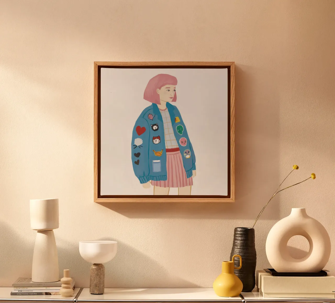 Patch Jacket Meisje canvas van Aurora Muse