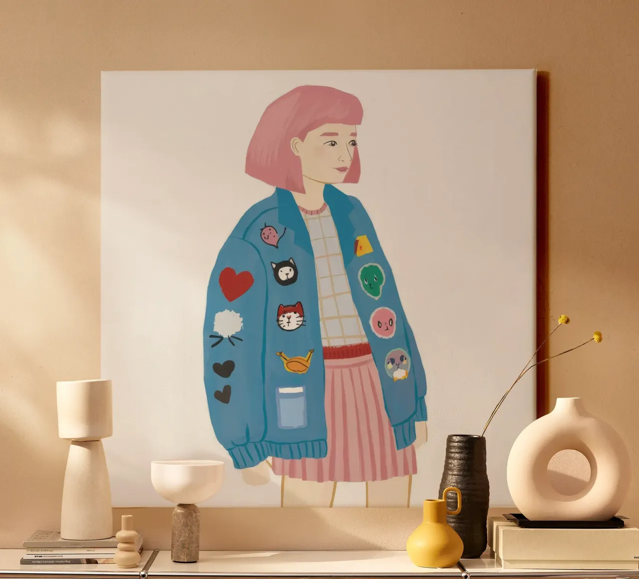 Patch Jacket Meisje canvas van Aurora Muse