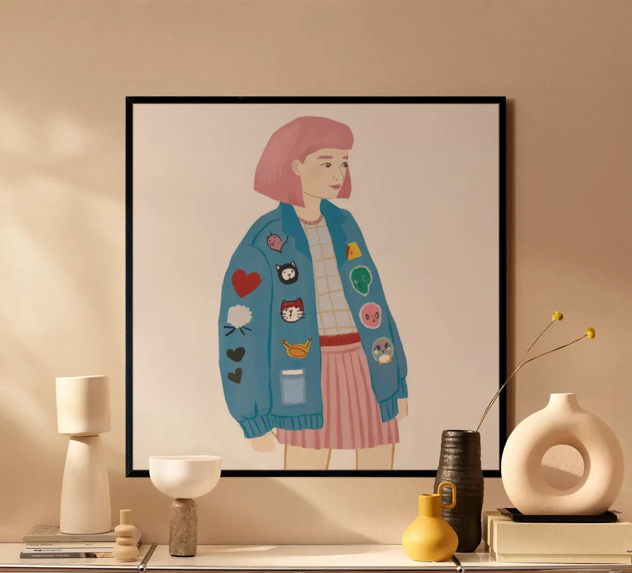 Patch Jacket Meisje poster van Aurora Muse