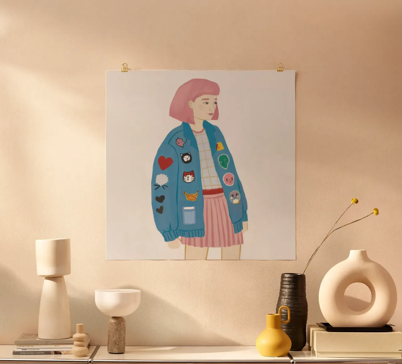 Patch Jacket Meisje poster van Aurora Muse