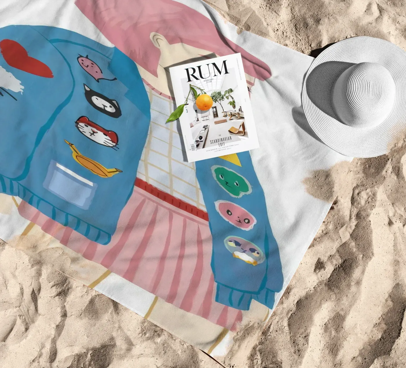 Giacca patch girl telo mare da Aurora Muse