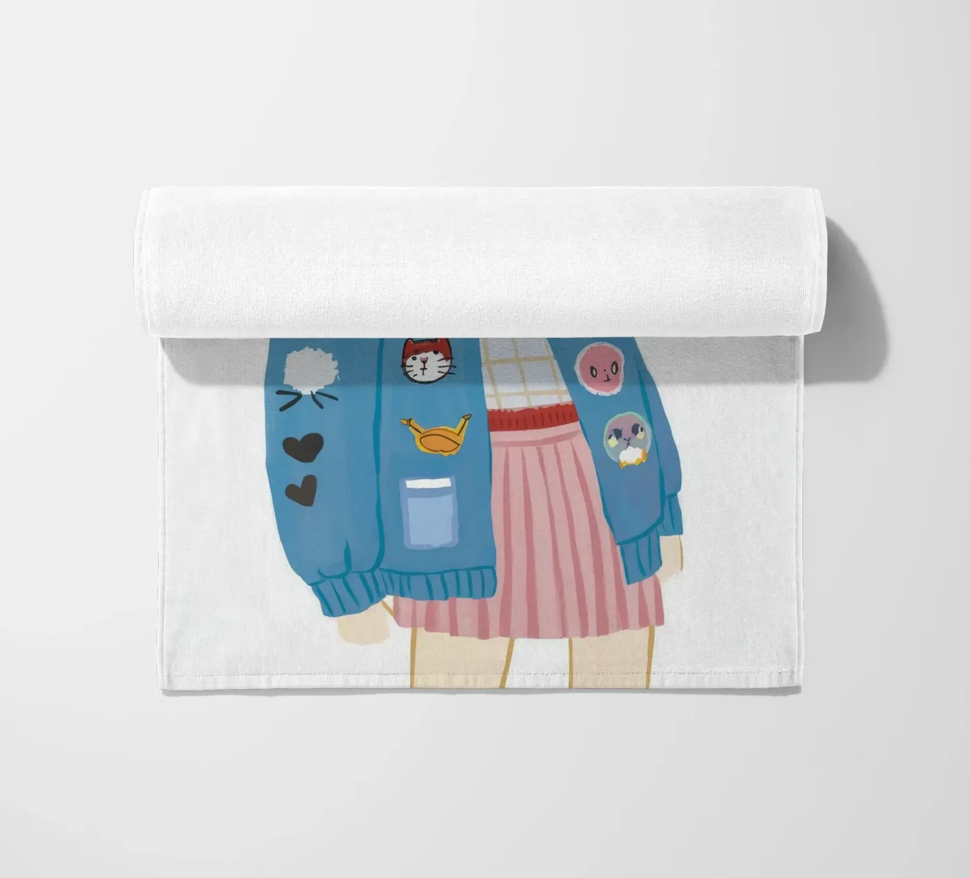 Giacca patch girl telo mare da Aurora Muse