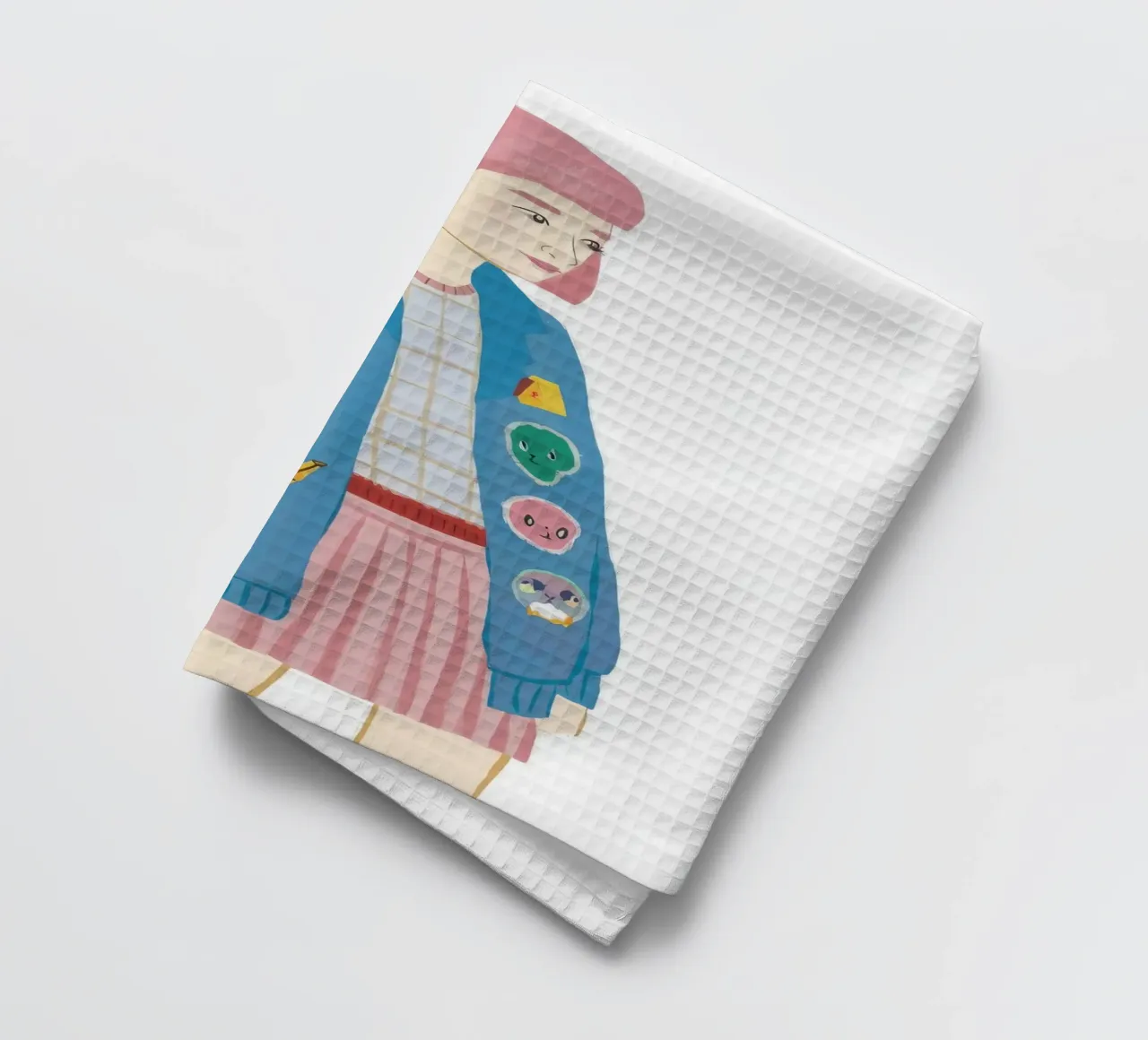 Patch Jacket Girl Geschirrtuch von Aurora Muse