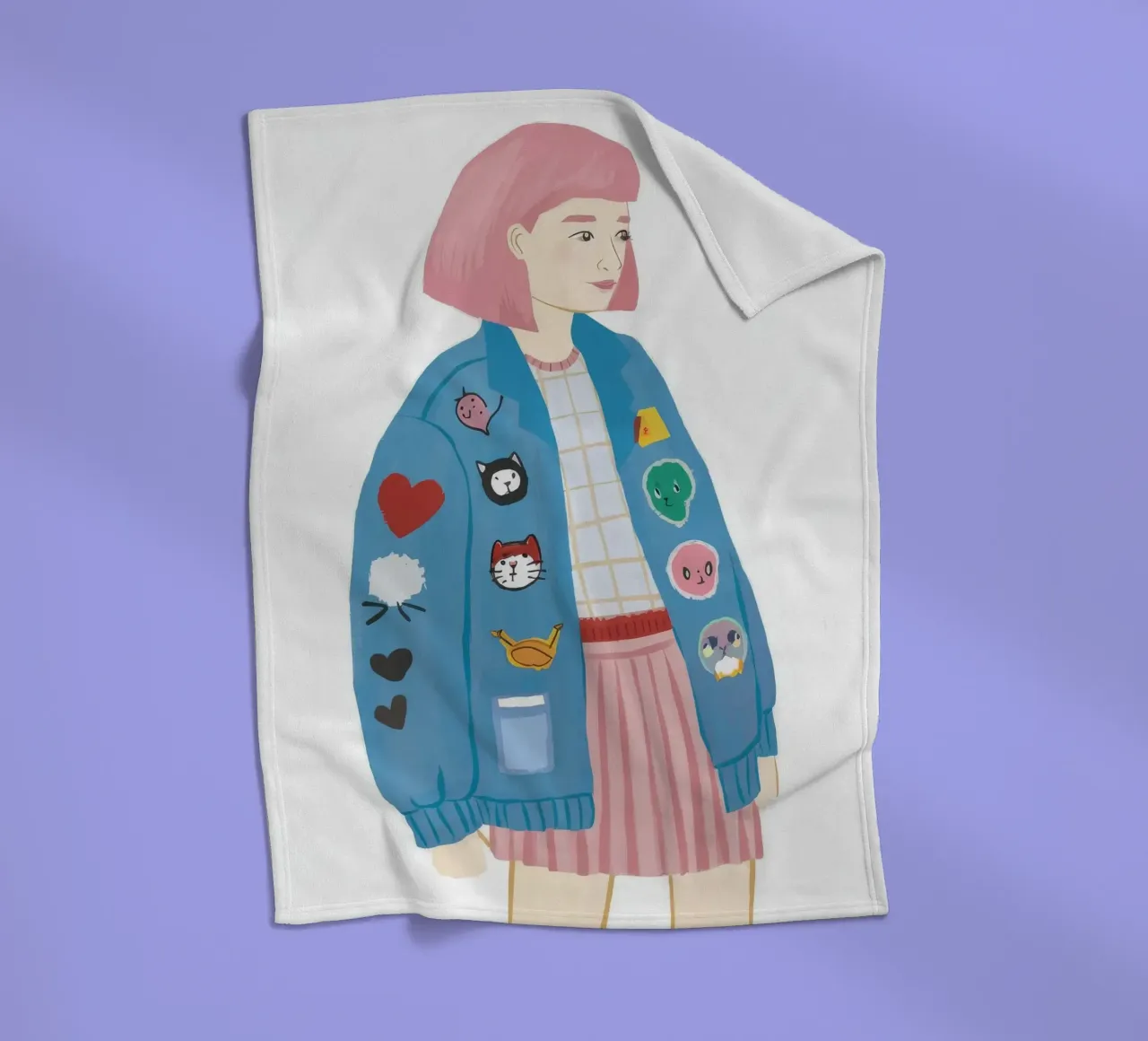 Patch Jacket Meisje fleecedeken van Aurora Muse