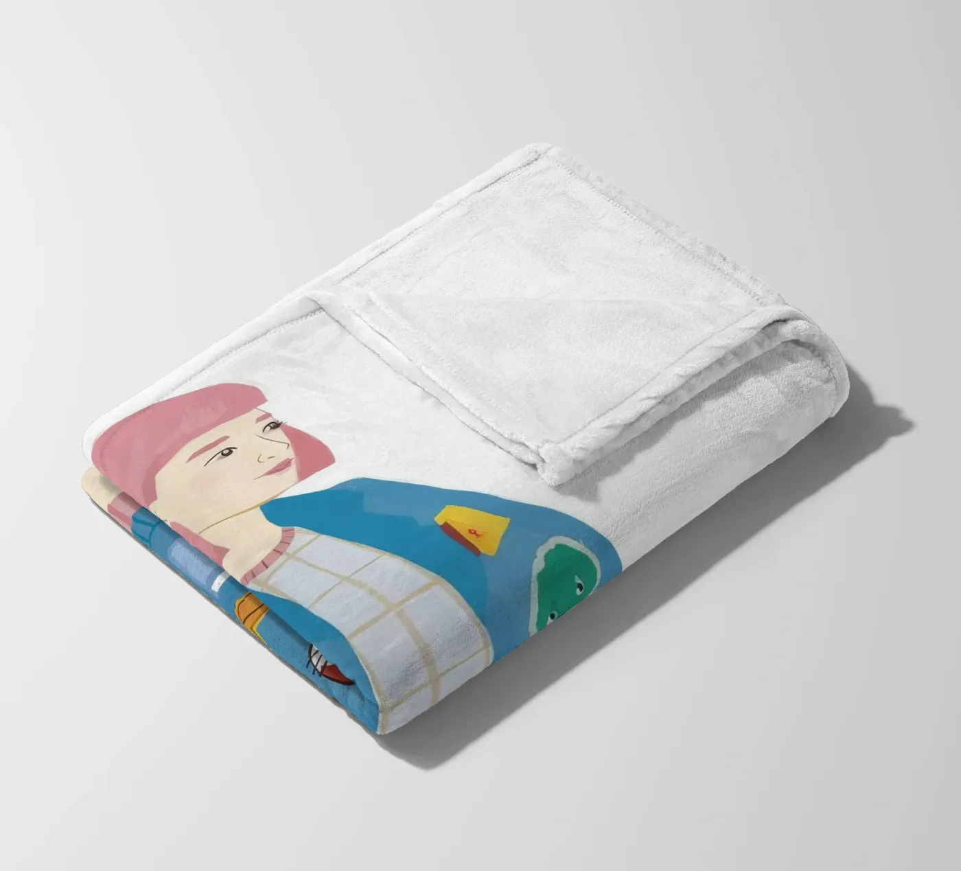 Giacca patch girl coperta in pile da Aurora Muse