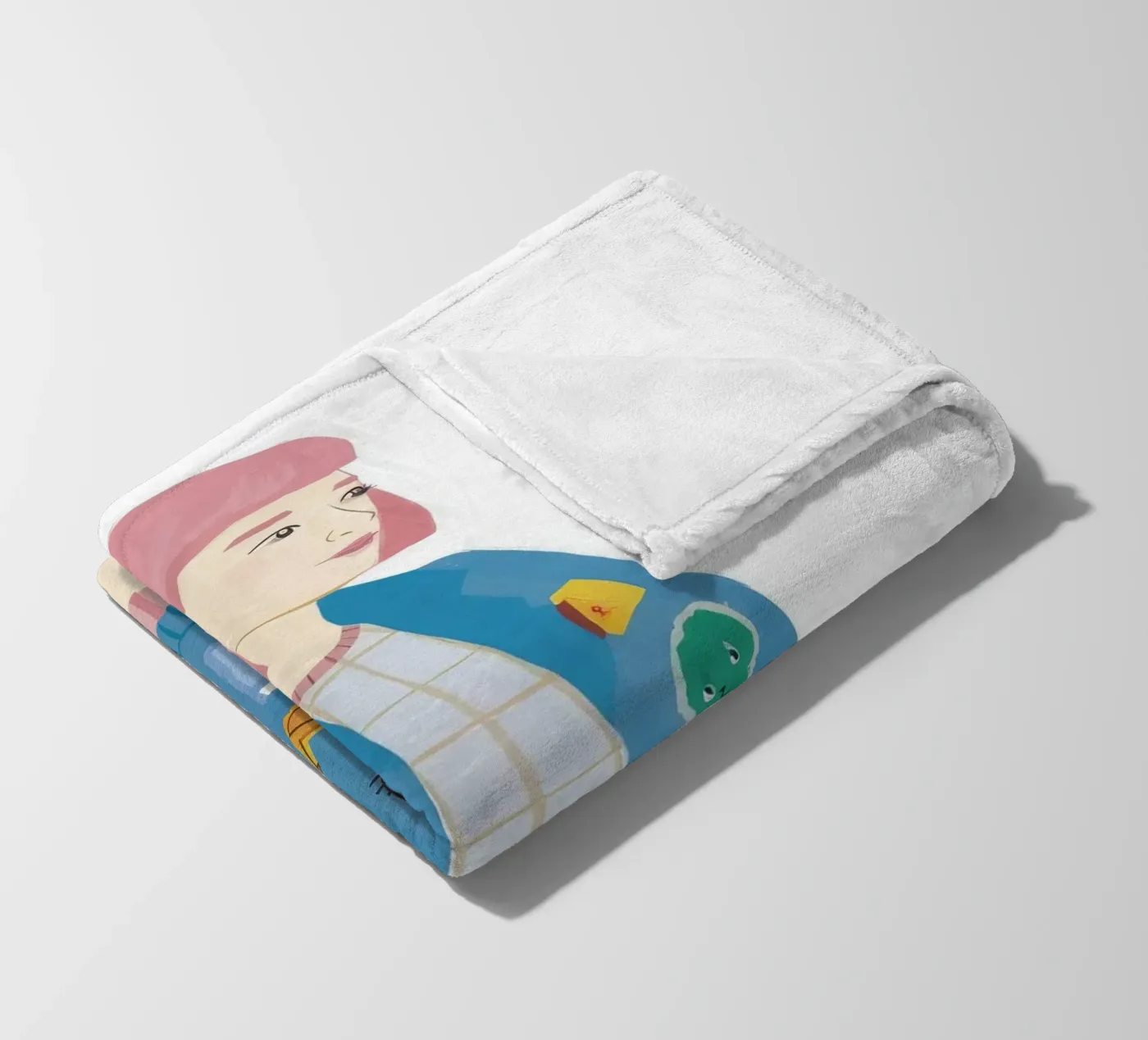 Giacca patch girl coperta in pile da Aurora Muse