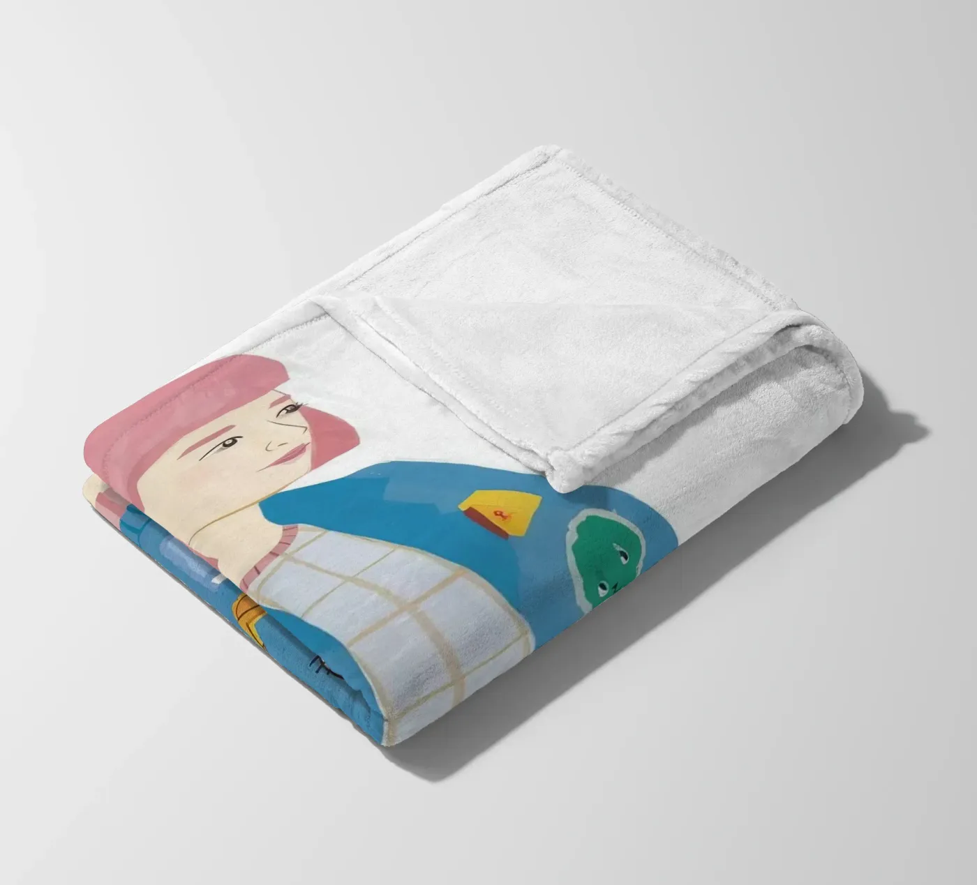 Giacca patch girl coperta in pile da Aurora Muse