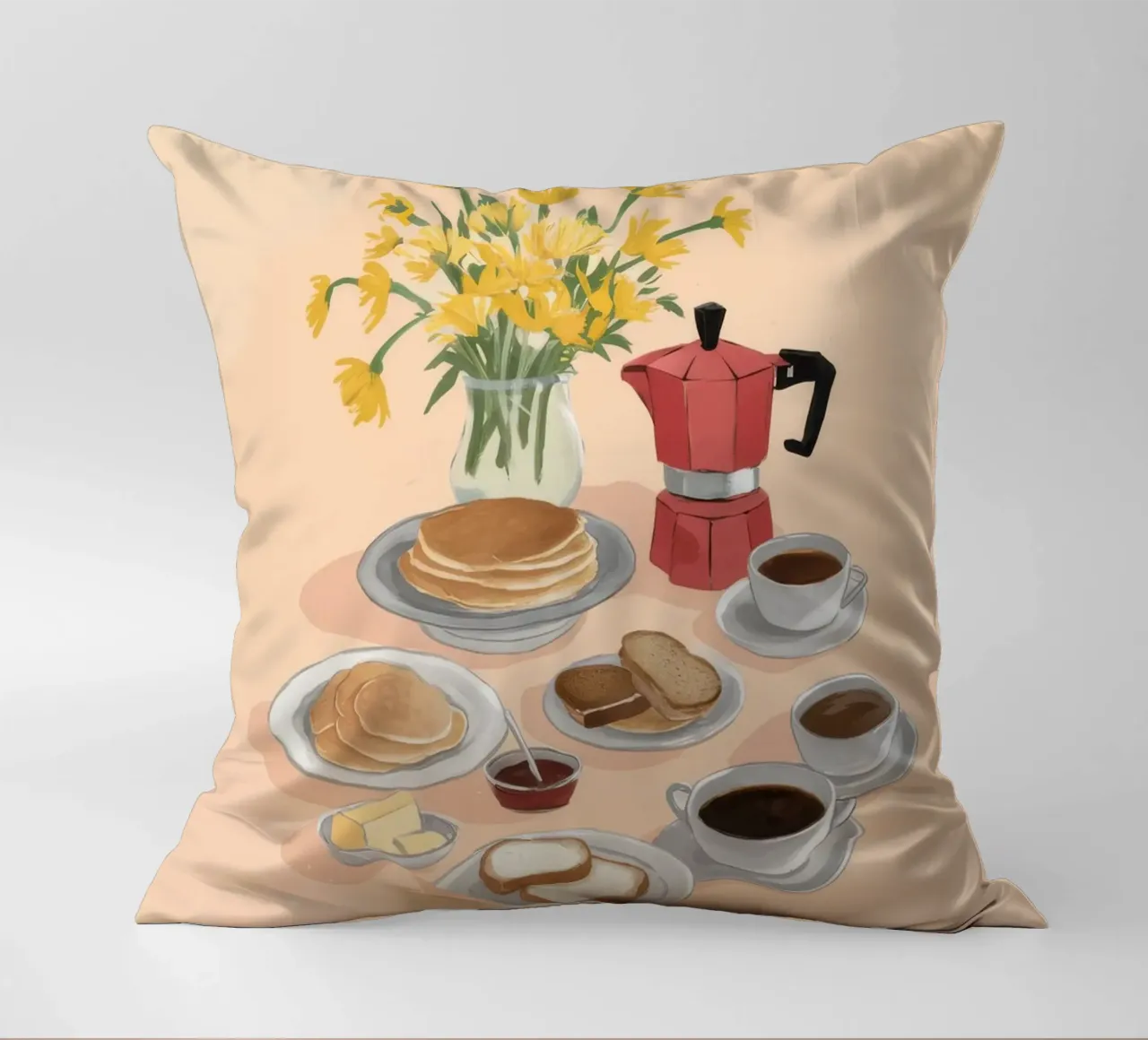 Caffè e narcisi cuscino da Aurora Muse