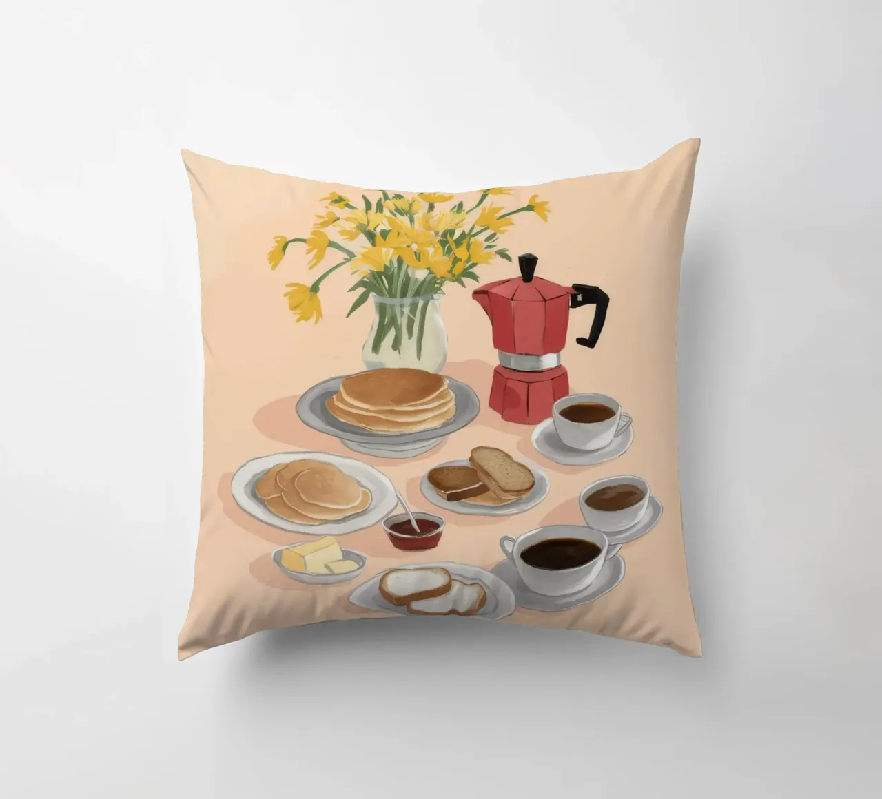 Caffè e narcisi cuscino da Aurora Muse
